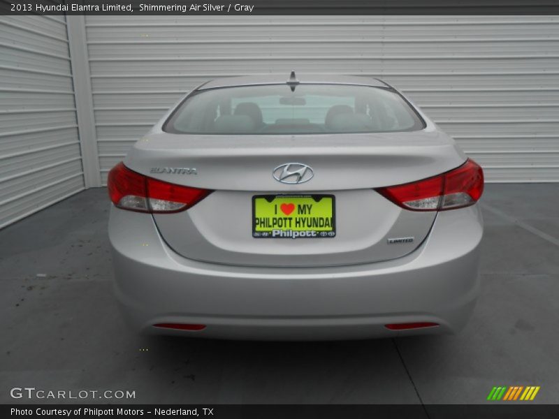 Shimmering Air Silver / Gray 2013 Hyundai Elantra Limited