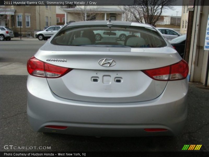 Shimmering Silver Metallic / Gray 2011 Hyundai Elantra GLS