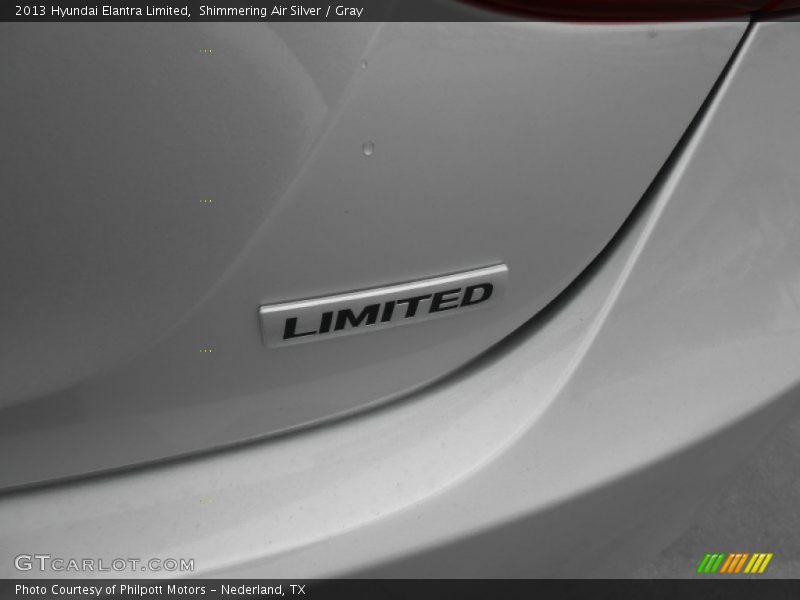 Shimmering Air Silver / Gray 2013 Hyundai Elantra Limited