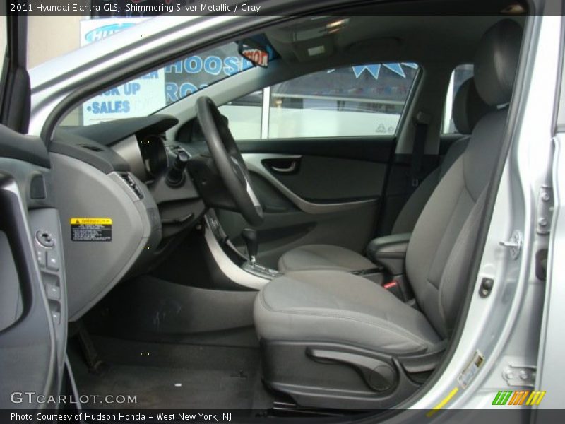 Shimmering Silver Metallic / Gray 2011 Hyundai Elantra GLS