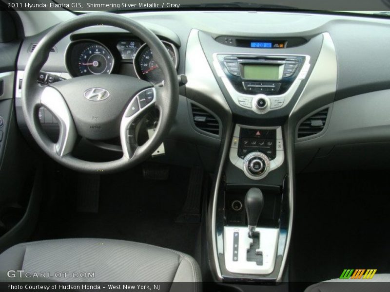 Shimmering Silver Metallic / Gray 2011 Hyundai Elantra GLS