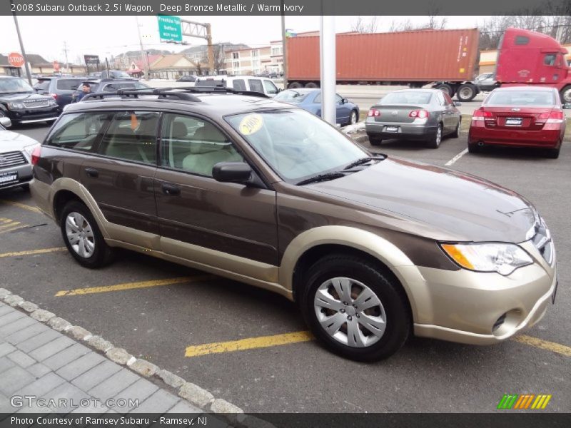 Deep Bronze Metallic / Warm Ivory 2008 Subaru Outback 2.5i Wagon