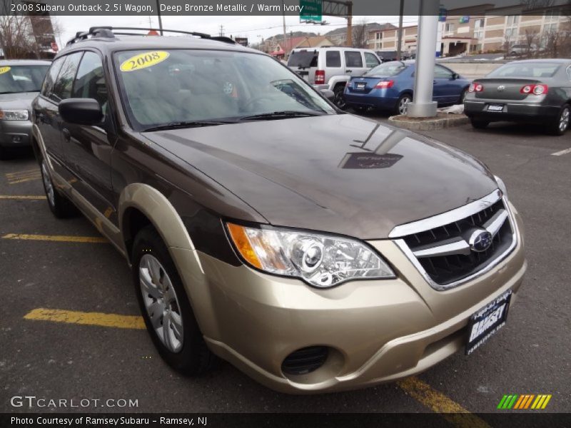Deep Bronze Metallic / Warm Ivory 2008 Subaru Outback 2.5i Wagon