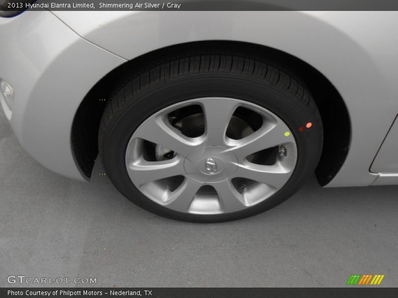Shimmering Air Silver / Gray 2013 Hyundai Elantra Limited
