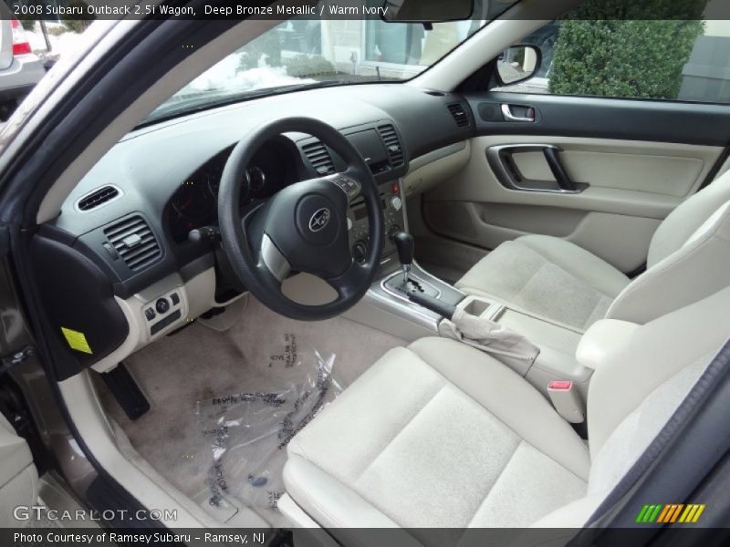 Warm Ivory Interior - 2008 Outback 2.5i Wagon 