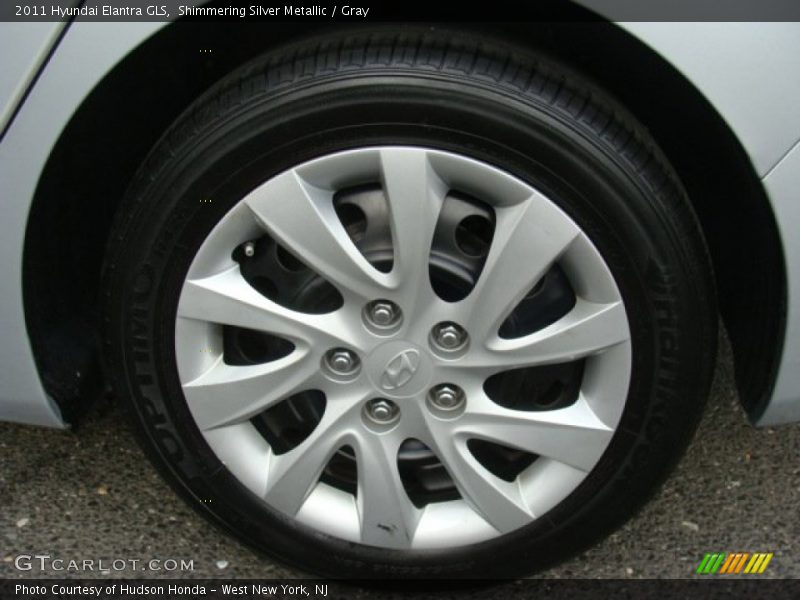 Shimmering Silver Metallic / Gray 2011 Hyundai Elantra GLS