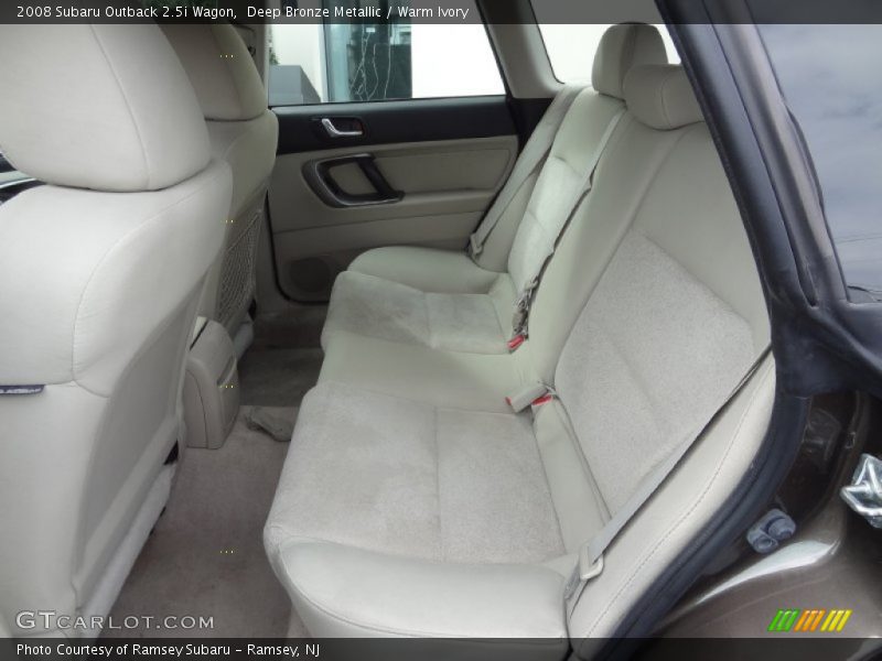 Rear Seat of 2008 Outback 2.5i Wagon