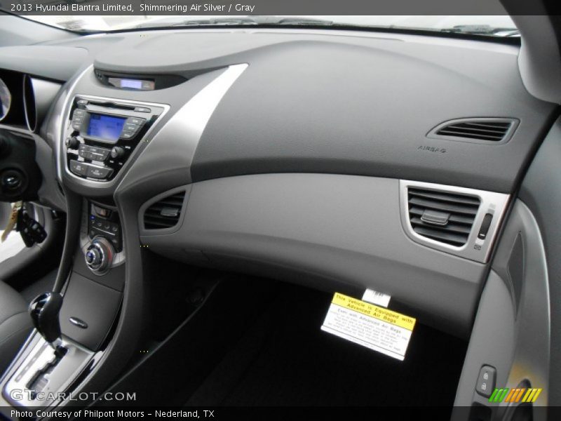 Shimmering Air Silver / Gray 2013 Hyundai Elantra Limited