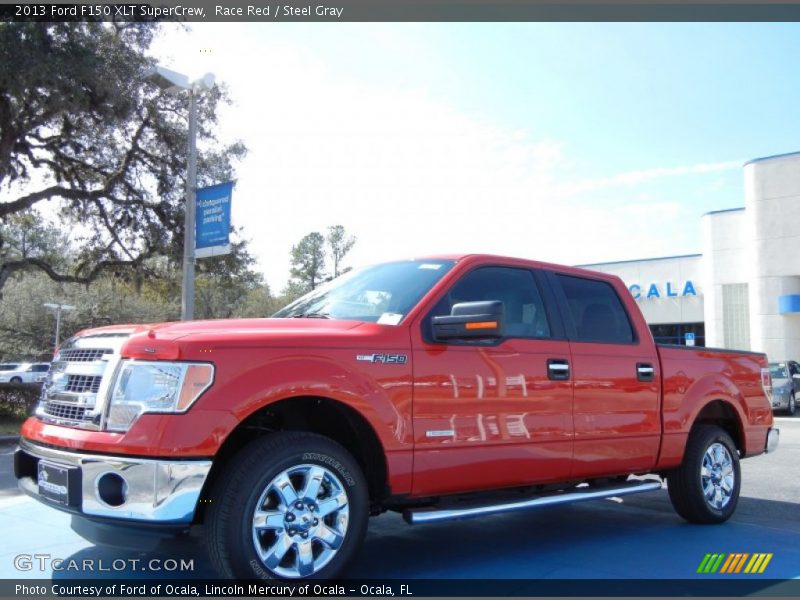 Race Red / Steel Gray 2013 Ford F150 XLT SuperCrew
