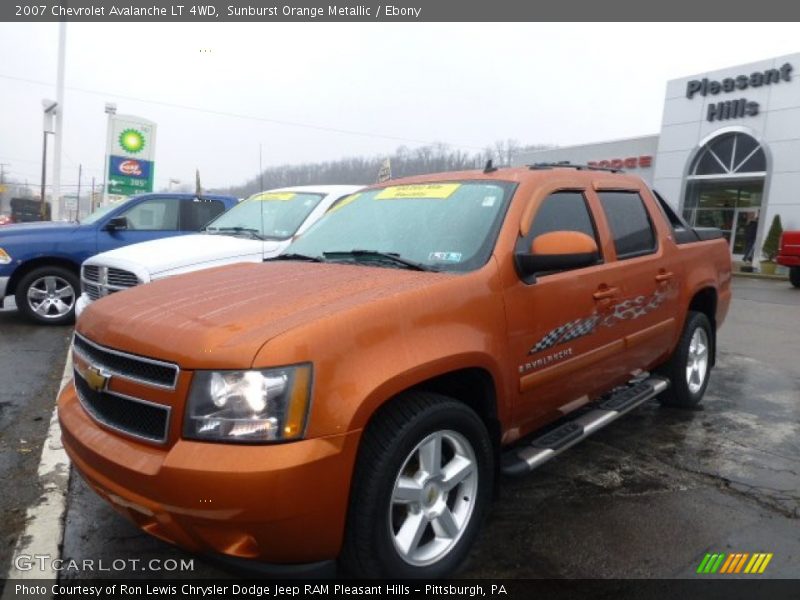 Sunburst Orange Metallic / Ebony 2007 Chevrolet Avalanche LT 4WD