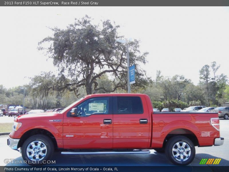 Race Red / Steel Gray 2013 Ford F150 XLT SuperCrew
