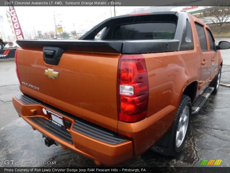 Sunburst Orange Metallic / Ebony 2007 Chevrolet Avalanche LT 4WD