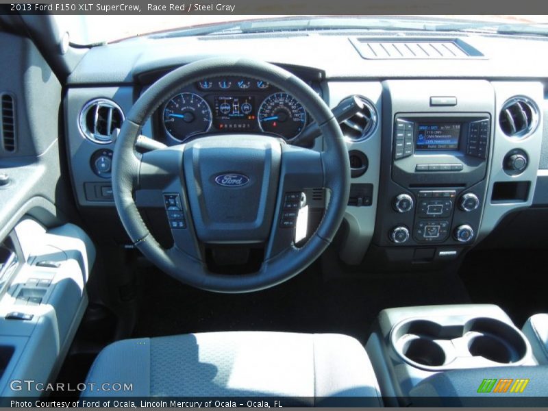 Race Red / Steel Gray 2013 Ford F150 XLT SuperCrew
