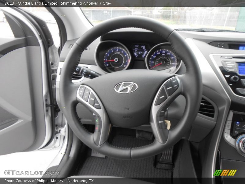 Shimmering Air Silver / Gray 2013 Hyundai Elantra Limited