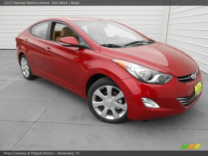 Red Allure / Beige 2013 Hyundai Elantra Limited
