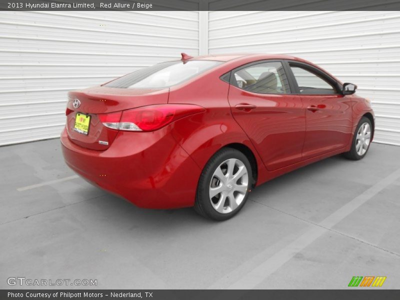 Red Allure / Beige 2013 Hyundai Elantra Limited