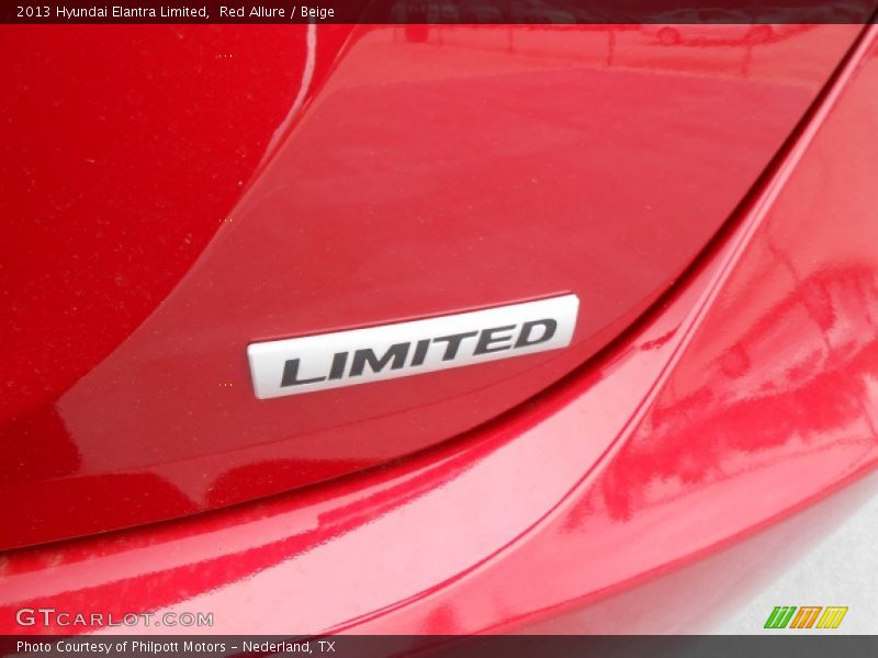 Red Allure / Beige 2013 Hyundai Elantra Limited