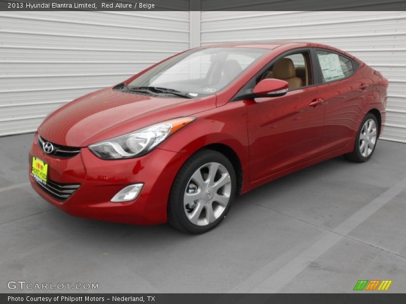 Red Allure / Beige 2013 Hyundai Elantra Limited