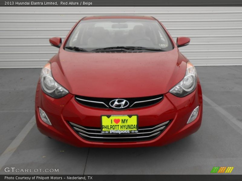 Red Allure / Beige 2013 Hyundai Elantra Limited