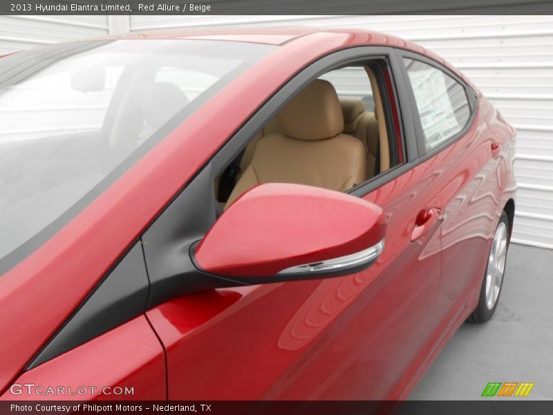 Red Allure / Beige 2013 Hyundai Elantra Limited