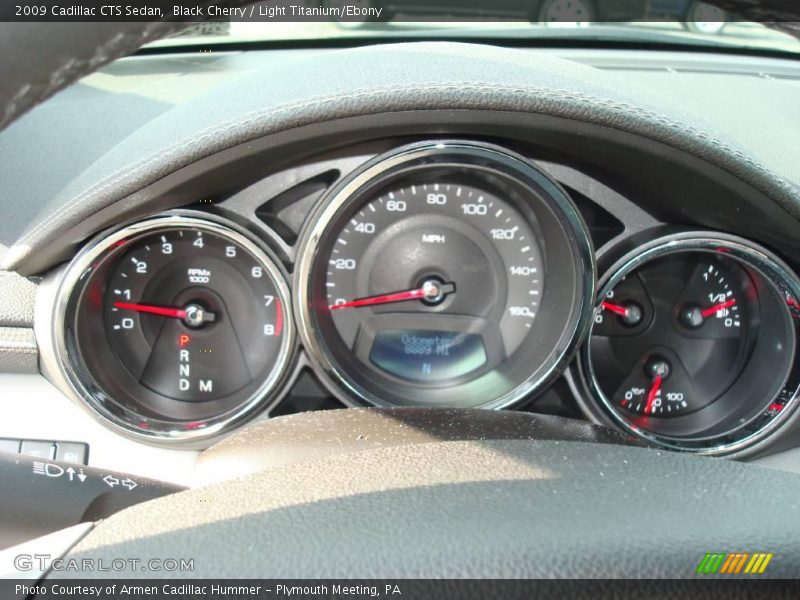 Black Cherry / Light Titanium/Ebony 2009 Cadillac CTS Sedan