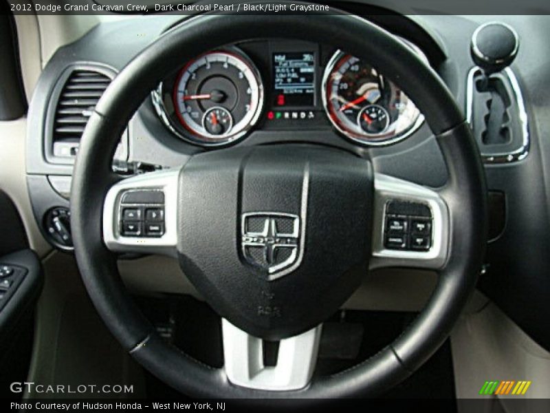 Dark Charcoal Pearl / Black/Light Graystone 2012 Dodge Grand Caravan Crew