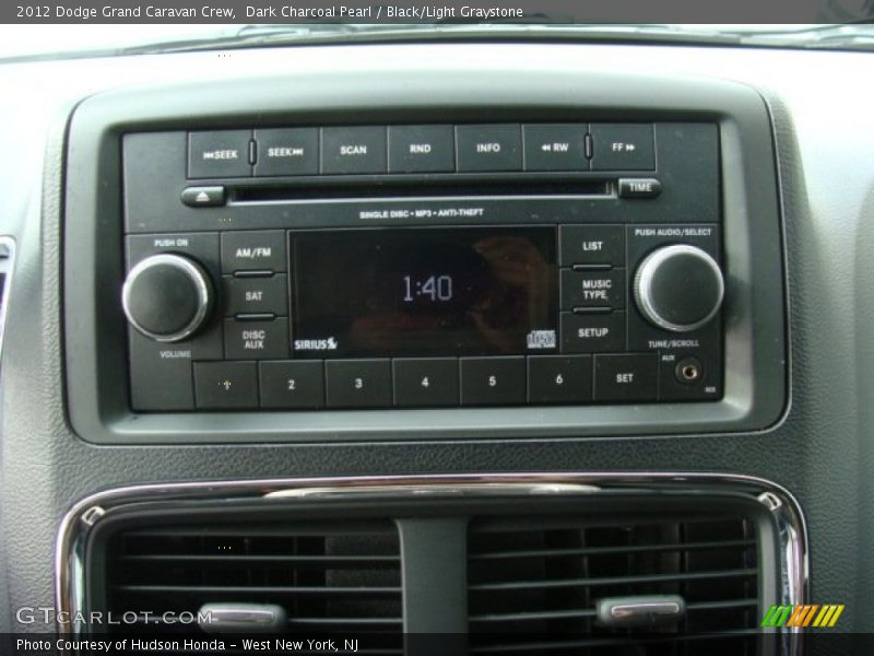 Dark Charcoal Pearl / Black/Light Graystone 2012 Dodge Grand Caravan Crew
