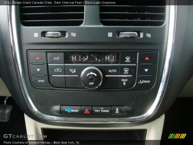 Dark Charcoal Pearl / Black/Light Graystone 2012 Dodge Grand Caravan Crew