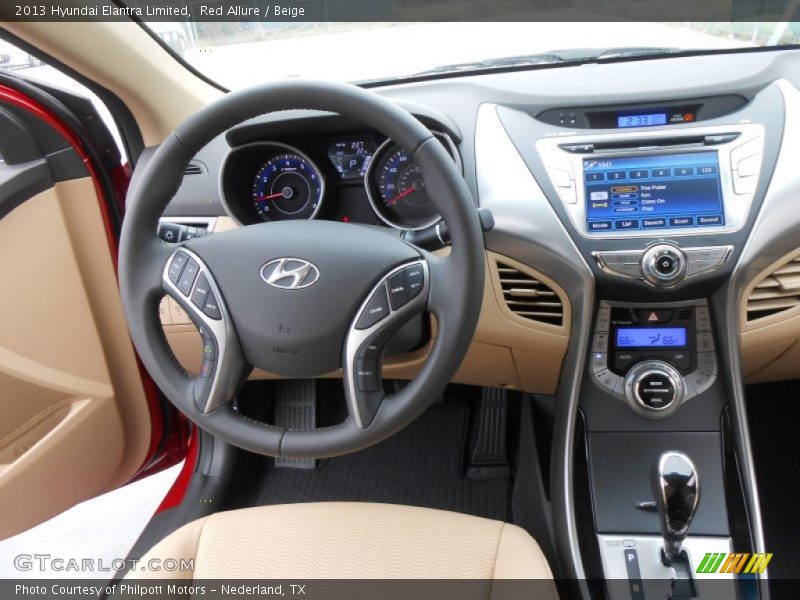 Red Allure / Beige 2013 Hyundai Elantra Limited