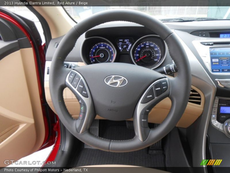 Red Allure / Beige 2013 Hyundai Elantra Limited