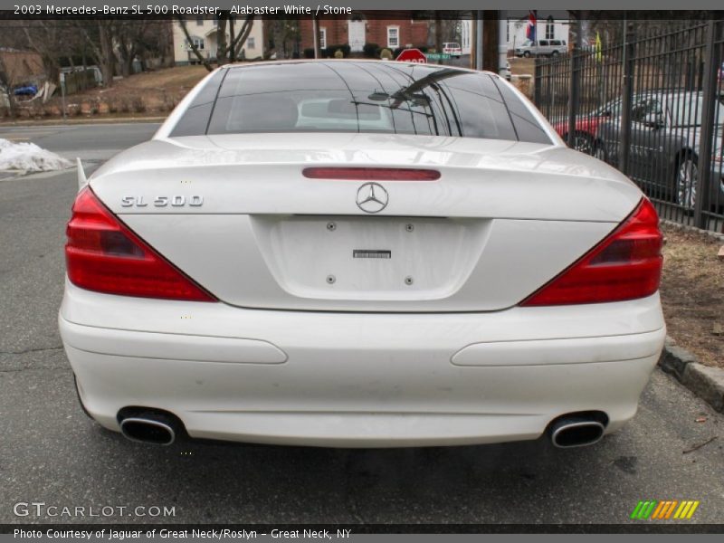 Alabaster White / Stone 2003 Mercedes-Benz SL 500 Roadster