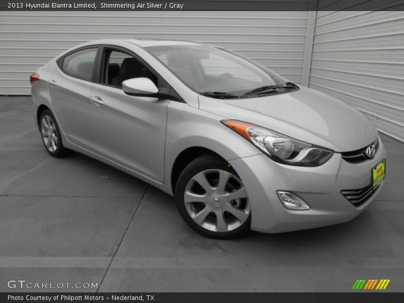 Shimmering Air Silver / Gray 2013 Hyundai Elantra Limited