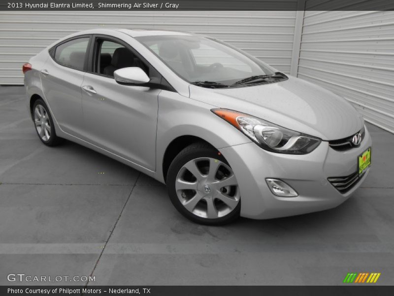 Shimmering Air Silver / Gray 2013 Hyundai Elantra Limited