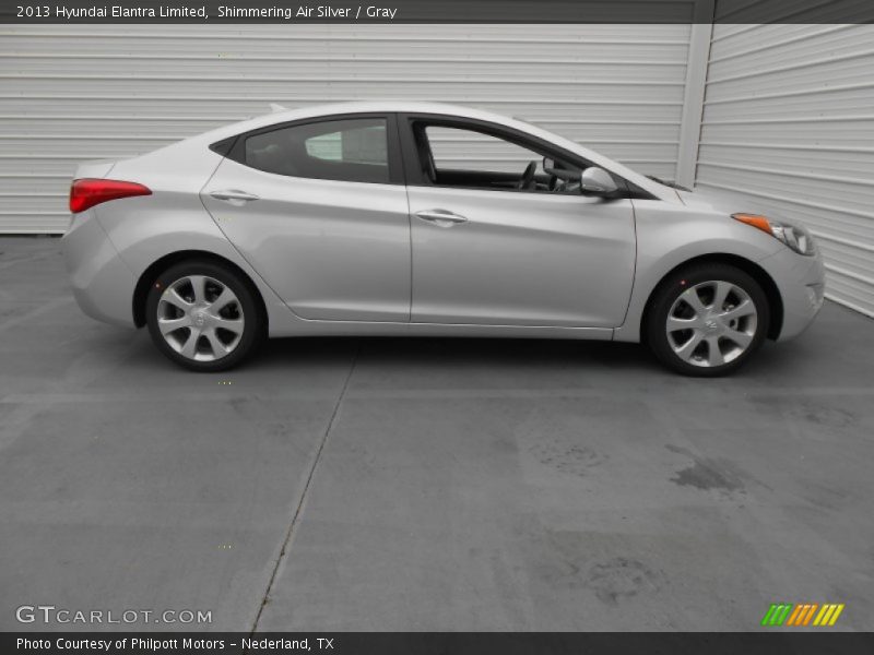 Shimmering Air Silver / Gray 2013 Hyundai Elantra Limited