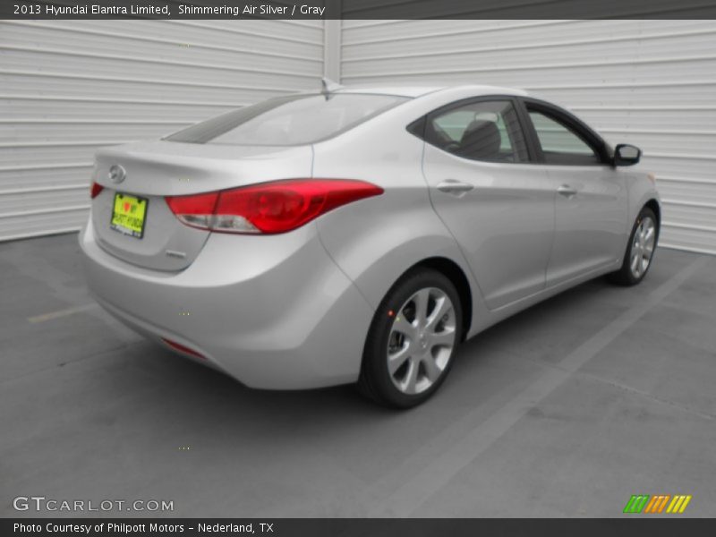 Shimmering Air Silver / Gray 2013 Hyundai Elantra Limited