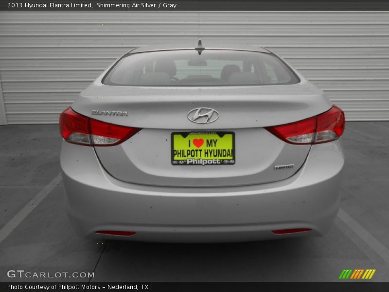 Shimmering Air Silver / Gray 2013 Hyundai Elantra Limited