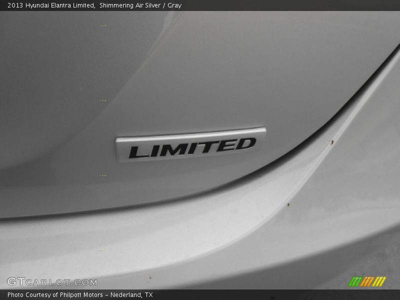 Shimmering Air Silver / Gray 2013 Hyundai Elantra Limited