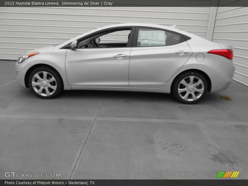 Shimmering Air Silver / Gray 2013 Hyundai Elantra Limited