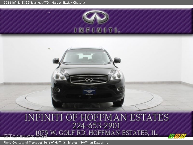 Malbec Black / Chestnut 2012 Infiniti EX 35 Journey AWD
