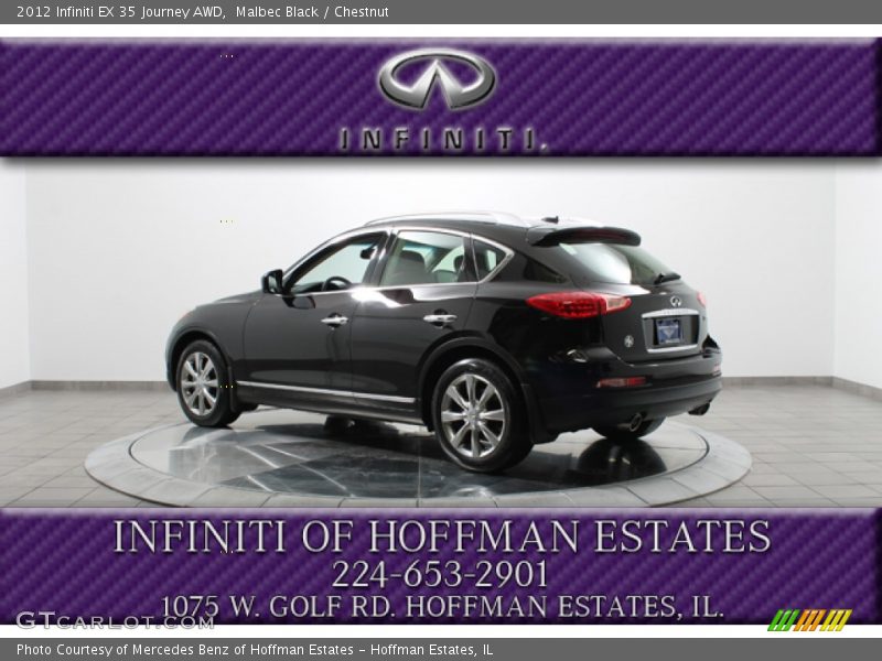 Malbec Black / Chestnut 2012 Infiniti EX 35 Journey AWD