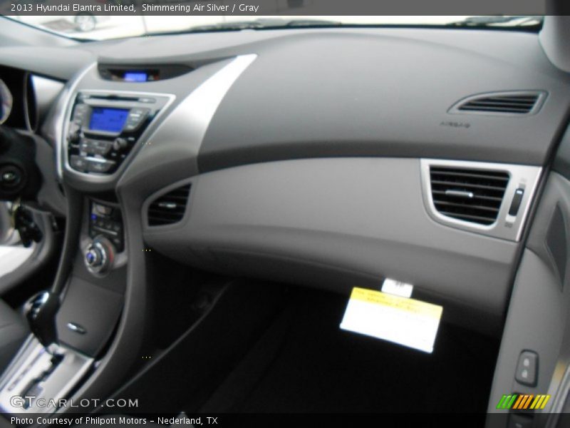 Shimmering Air Silver / Gray 2013 Hyundai Elantra Limited