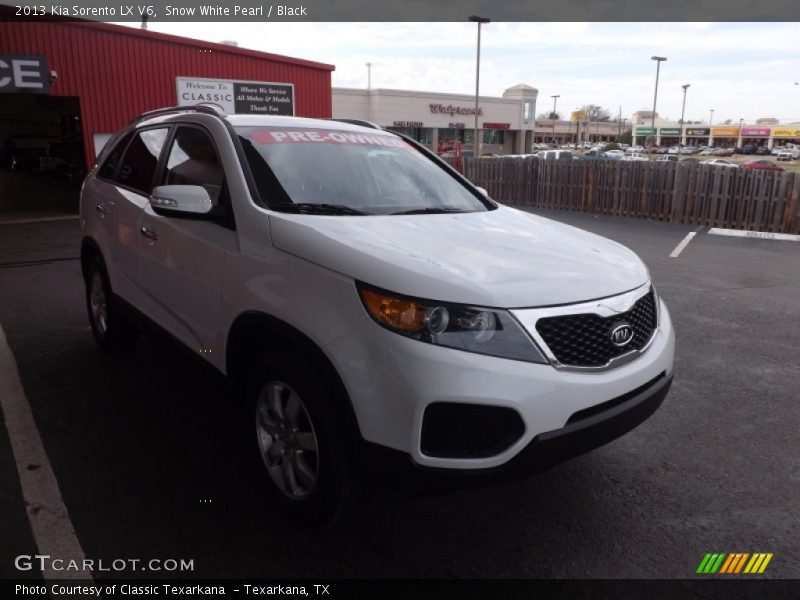 Snow White Pearl / Black 2013 Kia Sorento LX V6
