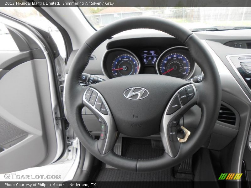 Shimmering Air Silver / Gray 2013 Hyundai Elantra Limited