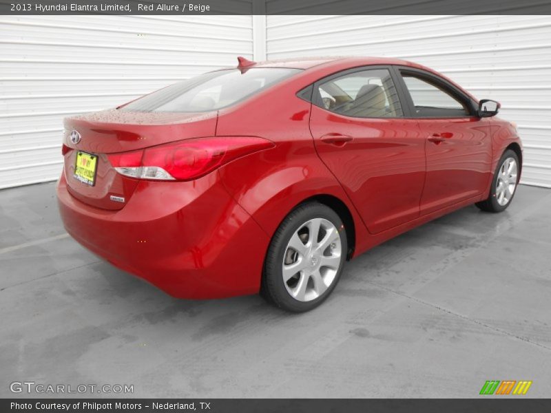 Red Allure / Beige 2013 Hyundai Elantra Limited