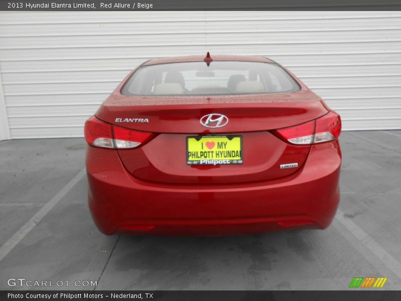 Red Allure / Beige 2013 Hyundai Elantra Limited