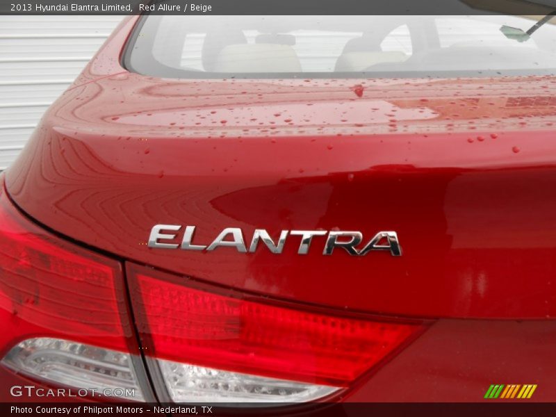 Red Allure / Beige 2013 Hyundai Elantra Limited