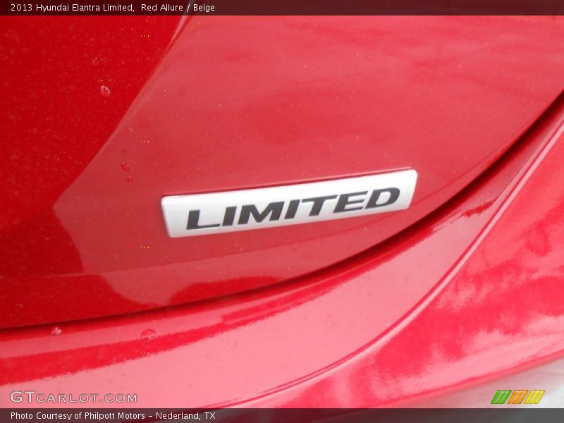 Red Allure / Beige 2013 Hyundai Elantra Limited