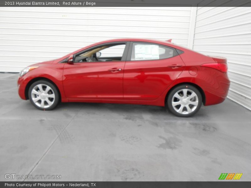 Red Allure / Beige 2013 Hyundai Elantra Limited