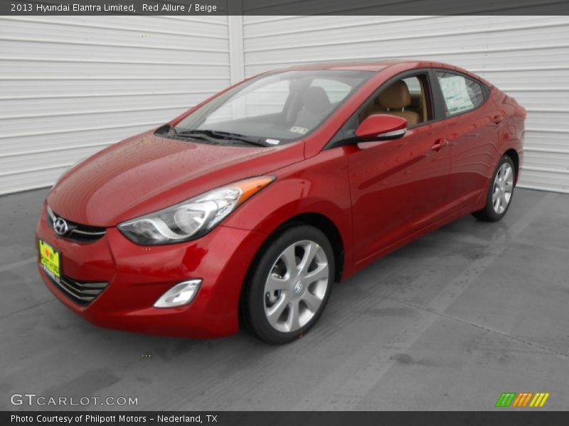 Red Allure / Beige 2013 Hyundai Elantra Limited