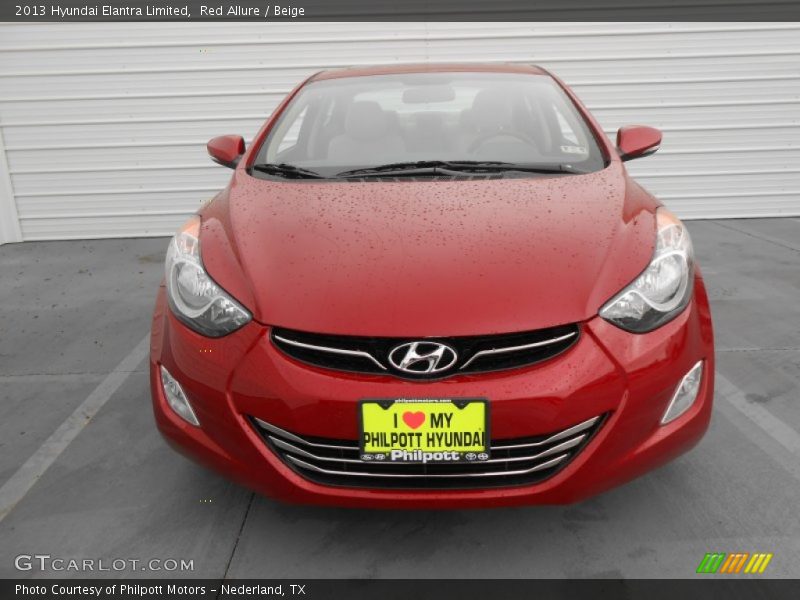 Red Allure / Beige 2013 Hyundai Elantra Limited